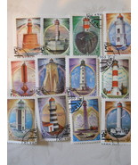 12 Vintage 1984 Soviet (USSR) Postage Stamps With Beautiful Lighthouses - £3.55 GBP