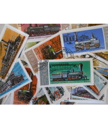 20 Vintage Russian (USSR) Postage Stamps, Images of Trains, Excellent Co... - £3.75 GBP