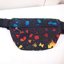 Disney Parks Rainbow Ombré Belt Bag fanny pack attractions snacks icons ... - $428.59 MXN