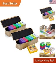 Compact 2-Pack Weekly Pill Cases – Stylish Gold Organizer for Daily Medi... - $47.00