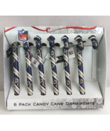 New Forever Collectibles NFL St Louis Rams 6 Pack Candy Cane Ornaments - $11.83