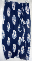 TEMT Brand Womens 10 Floral Abstract Print Navy Blue Skirt Elastic Waist... - $7.87