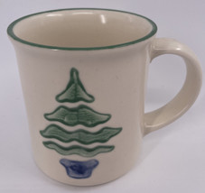 Pfaltzgraff Nordic Christmas Individual 3 7/8 in Coffee Tea Mug Cup Green Tree - £11.05 GBP