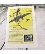 Vintage 1943 Advertising Art print Rohr Aircraft Corporation - £7.73 GBP