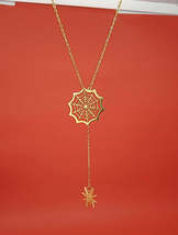 18k gold spider necklace spider charm pendant halloween necklace ebasketonline 6978 thumb200