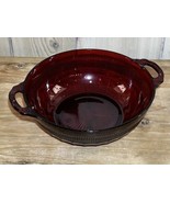 1990s Vintage Royal RUBY RED Anchor Hocking Coronation~Glass Serving Bowl - £11.06 GBP