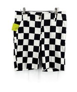 Loudmouth Ladies Golf Shorts Black White Checkered Sporty Trendy Bermuda... - £34.98 GBP