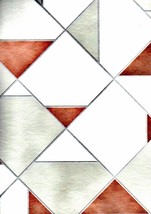 Durion White Geometric Metallic effect Textured Wallpaper - £17.31 GBP