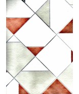 Durion White Geometric Metallic effect Textured Wallpaper - €18,76 EUR
