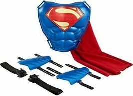 DC Justice League Superman Hero-Ready Costume MASK CAPE CHEST GAUNTLETS ... - £12.07 GBP