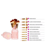 BH Cosmetics Pink Perfection 10 Piece Brush Set With Case Holder AUTHENTIC - £18.89 GBP