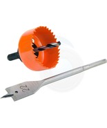 3pcs Hole Saw Cutting Set Kit Wood Lock Installation 54mm 2-1/8inches - £7.15 GBP