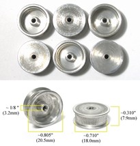 3pr 1960s TRADESHIP Japan 1/24 1/32 Slot Car ALUMINUM WHEELS 5/40 Thread... - £7.97 GBP