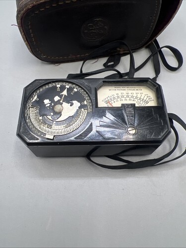 Vtg Art Deco Weston Photronic Light Exposure Meter Model 650 W/ Case Bakelite  Item image 9