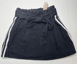 NWT Mustard Seed Striped Side Denim Tie Waist Mini Skirt Womens Size M B... - $17.56