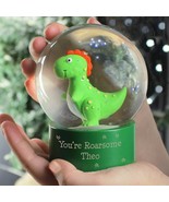 Personalised Message Dinosaur Glitter Snow Globe - Christmas Globe - Chr... - £12.81 GBP