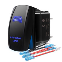 Universal 5Pin LED Light Bar Laser Rocker Switch Toggle Button For Picku... - £11.79 GBP