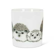 Hedgehog Jumbo Coffee Mugs Set 4 Ceramic 16 oz Dishwasher Microwave Safe Gray image 3
