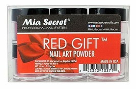 Mia Secret Red Gift Nail Art Acrylic Powder Set - 6 Colors - Dipping Powder - £18.76 GBP