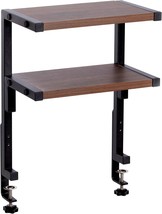 Clamp On Desk Shelf 12.6 * 7 Inch, 2-Tier Shelving Unit Table Organizer Above Or - £36.63 GBP