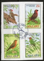 ZAYIX - 1985 Malawi 470-473 used FDC clipping on paper Audubon Birds 021823S43M - £5.15 GBP