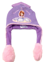 Disney Sofia The First Child Flipeez Hat Ear Flaps Pop up Crown Winter New - £19.00 GBP