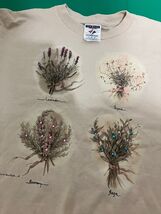 Long sleeves herbs with rhinestones design vintage T shirt Carolyn Shore... - $19.75