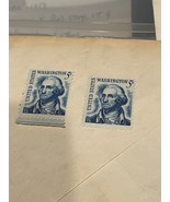 George Washington 5 Cent Blue United States  (set Of two) - $23.24