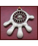 Cute little pewter hamsa charm from Israel with evil eye protection kabb... - £9.19 GBP