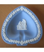 Wedgwood Jasperware Trinket Dish Ashtray Spade Card Blue Pin Dish Made E... - £10.96 GBP