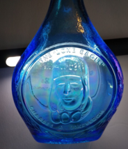 Wheaton Charles Lindgergh Blue Glass Bottle Retro 1970&#39;s The Lone Eagle ... - $20.19