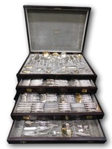 Hyperion by Whiting Sterling Silver Flatware Set Service 193 pc Lg Vintage Chest - £23,350.88 GBP