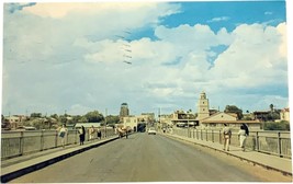 Postcard, 1953, International Bridge, Laredo, TX, &quot;Gateway to Old Mexico&quot; - £7.83 GBP