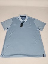Perry Ellis Performance Short Sleeve Golf Polo Men&#39;s XL Blue Geometric $69- - $27.99