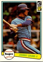 1982 Donruss Johnny Grubb #467 Texas Rangers Baseball Card - £1.38 GBP