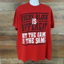 Triple Seven Men&#39;s T-Shirt Size 3XL Red Black Graphics &quot;Every Block is..... - $8.90