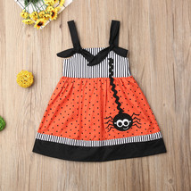NEW Halloween Girls Spider Orange Sleeveless Dress 18M 2T 3T 4T - £6.95 GBP