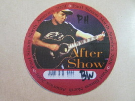 PAUL SIMON NORTH AMERICAN 2001 TOUR AFTER SHOW 3 3/4&quot; UNUSED BACKSTAGE PASS - £6.86 GBP