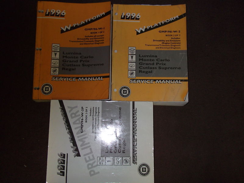 1996 Olds Cutlass Supreme Buick Regal Grand Prix Service Shop Repair Man... - $89.92