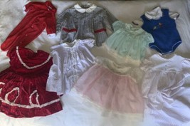 Vintage Baby Clothes 60s 70s 80s Girls Boys Dress Lot Sleeper 8 Items - £26.67 GBP