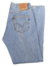VTG 90s Y2K 501 Jeans Levis Button Fly Men&#39;s Size 33X30 Straight Leg Made Egypt - £30.38 GBP
