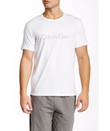 Calvin Klein CK Mens XL White/ Gray Logo Sleepwear Lounge Crew T-Shirt - $18.53