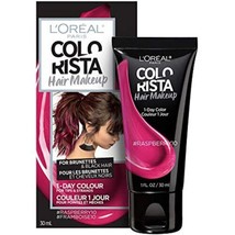 L&#39;Oreal Paris Hair Makeup Temporary 1-Day Hair Color for Brunettes Raspberry 10, - £3.84 GBP