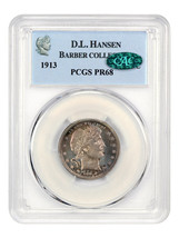 1913 25c PCGS/CAC Proof 68 ex: D.L. Hansen - $16,296.00