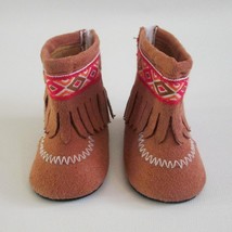 Our Generation Doll Shoes Faux Suede Moccasins Fringe Trim Battat - £11.85 GBP