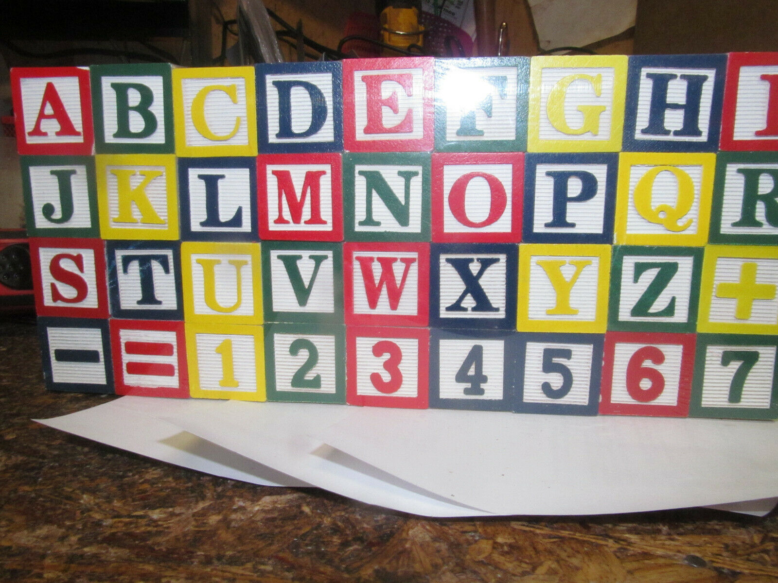 36 piece set wooden alphabet blocks - $19.75