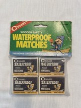 Coghlan&#39;s Waterproof Wooden Safety Matches 4 Boxes of 47 Vintage Camp Su... - $7.85
