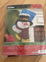 NEW RARE Bucilla Sealed Jack Frost Felt Snowman Christmas Stitch Stockin... - £95.30 GBP