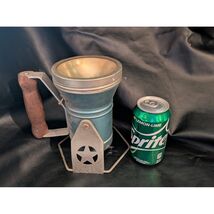 Vintage Star Headlight &amp; Lantern Co Railroad Signal Lantern Blue Wood Ha... - $27.01