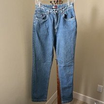 Womens Vintage Tommy Hilfiger Jeans High Rise Denim Spell Out Waist 90s Y2K Sz 8 - £27.68 GBP